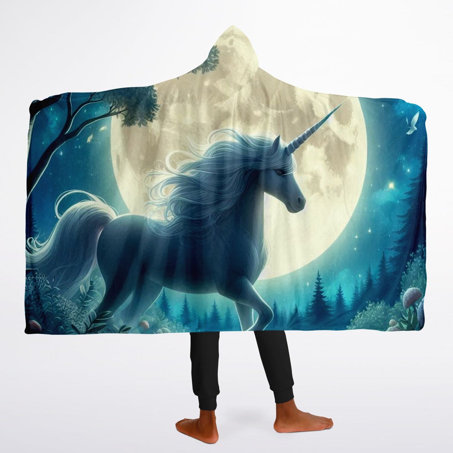 Youth Hooded Blanket Micro Fleece - AOP