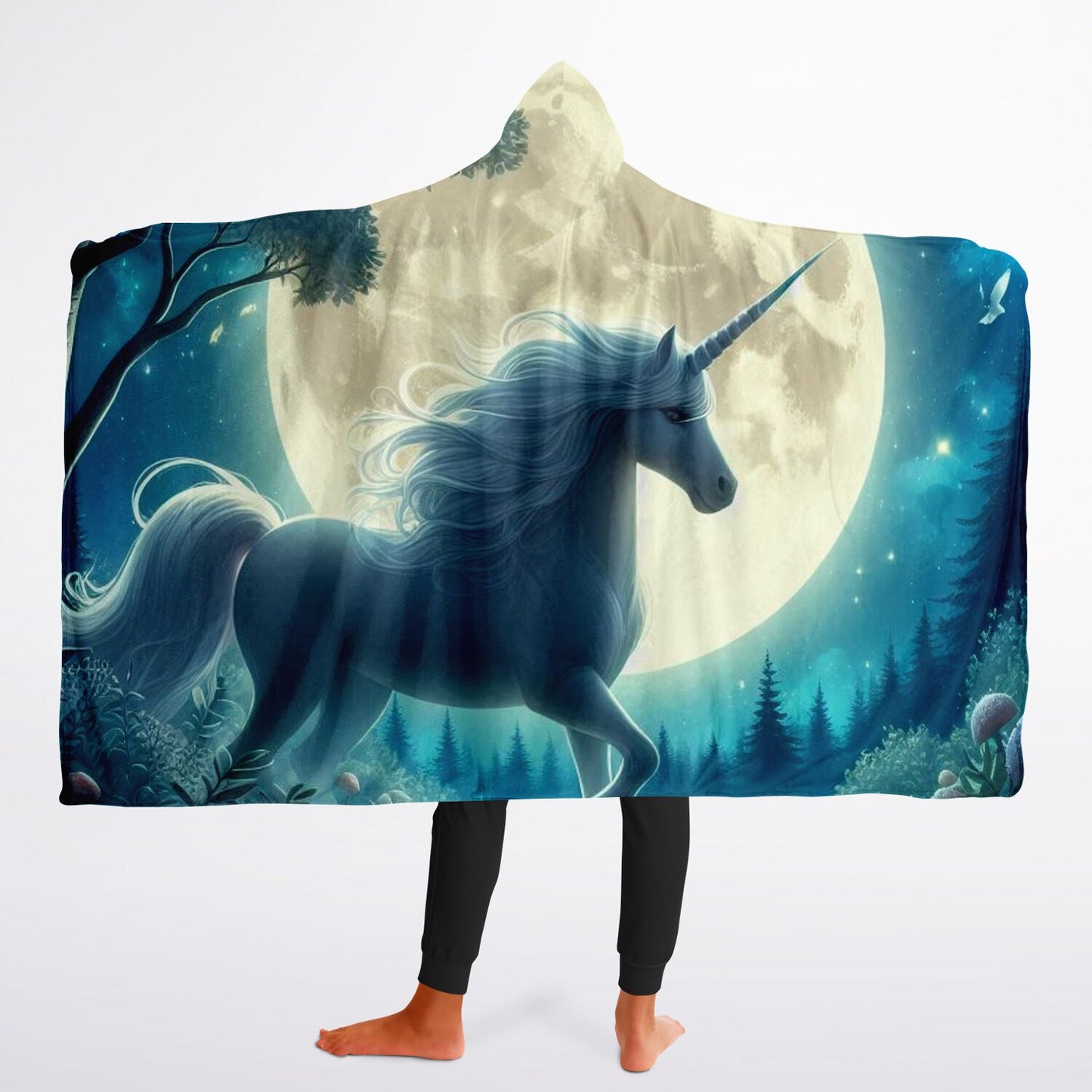 Youth Hooded Blanket Micro Fleece - AOP